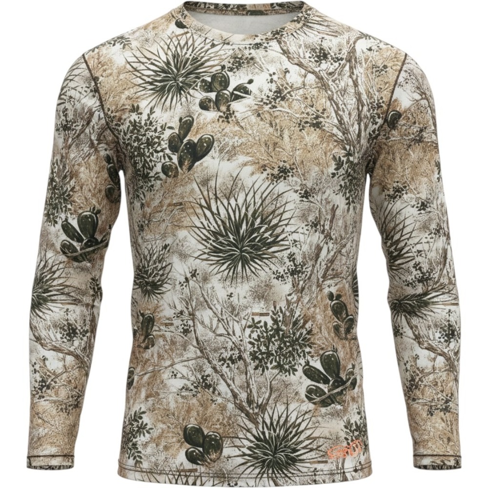 GameGuard Outdoors Mens Desert Camo Performance Shirt Long Sleeve 1028GGCM MD